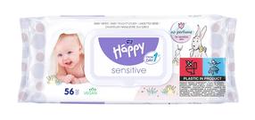 Детские влажные салфетки Happy, 56 шт.