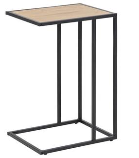 Lauko stalas Home4you Seaford, ruda sp./juoda sp., 43 cm x 35 cm x 63 cm