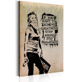 Reproduktsioon Artgeist Graffiti Slogan by Banksy N4242, 40 cm x 60 cm