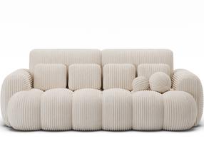 Sofa-lova Cotonn Modullo, kreminė sp., 256 x 119 cm x 105 cm