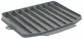 Nõudekuivatusresti alus Metaltex, 40 cm x 33 cm x 3 cm, kumm, hall v.