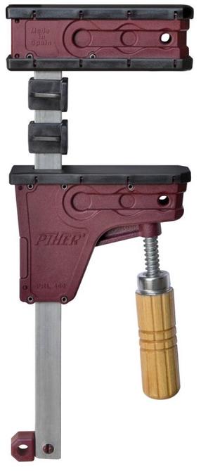 Lygiagrečių žandikaulių spaustuvas Piher PRL 400, 400 kg, plastikas/plienas/stiklo pluoštas, 30 cm