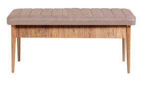 Prieškambario suoliukas Kalune Design Vina, pilka sp./pušies sp, 110 cm x 40 cm x 51 cm