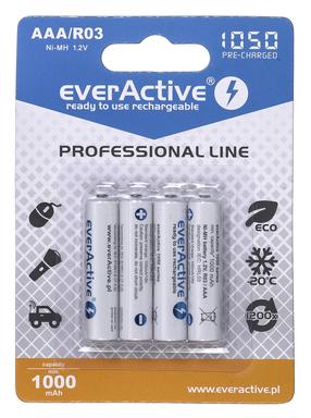 Аккумуляторные батарейки Everactive, AAA, 1050 мАч, 4 шт.