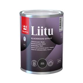 Eriotstarbeline värv, koolitahvlile Tikkurila Liitu, must v., 1 l