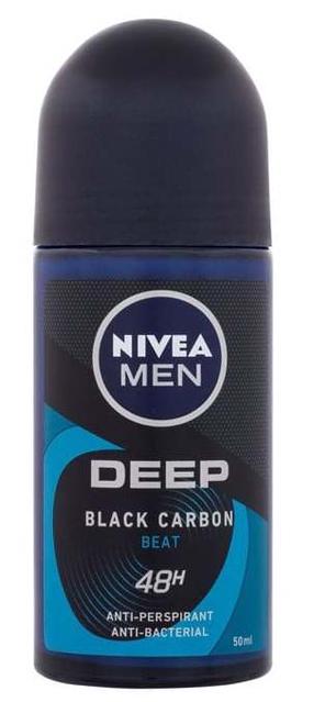 Vīriešu dezodorants Nivea Men Deep Black Carbon Beat, 50 ml