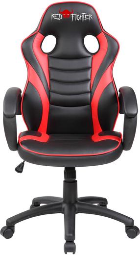 Игровой стул Red Fighter C6, 48 x 49 x 106 - 116 см, черный цв./красный цв.