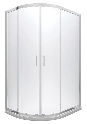 Душевая кабина Besco Modern MA-100-80-C, полукруглая, без поддона, 100 см x 80 см x 185 см, прозрачный цв./хромовый цв./прозрачный
