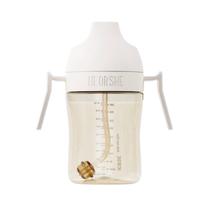 Puodelis su snapeliu Heorshe Dental, 300 ml, 9 mėn., plastikas/silikonas, balta sp.