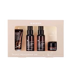 Veido priežiūros priemonių rinkinys Mizon Snail Miniature, 130 ml, 4 vnt.