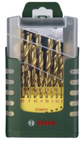 Grąžtų komplektas Bosch 2607017152, metalas/nerūdijantysis plienas, hss-tin, tiesus, 1 mm x 13.3 cm