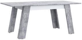 Stalas išskleidžiamas Forte Zumba, balta sp./šviesiai pilka sp., 140 - 180 cm x 90 cm x 75 cm