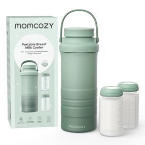 Bērnu piena dzesētājs Momcozy CM01, zaļa krās., 0.65 l, 10.5 cm x 29 cm
