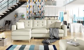 Kampinė sofa Asgard U Mat Velvet 68, šviesiai ruda sp., 202 x 326 cm x 93 cm