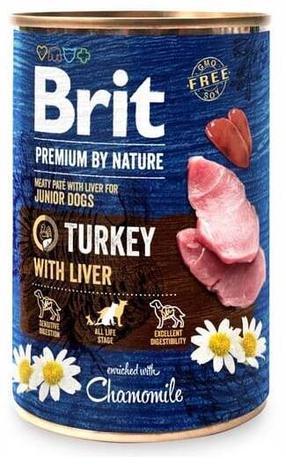 Šlapias šunų maistas Brit Premium By Nature Turkey with Liver, kalakutiena, 0.4 kg