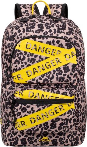 Portatīvā datora mugursoma Rivacase Urban Leopard, brūna krās./melna krās., 14 l, 13.3"