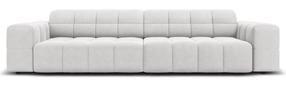 Sofa Micadoni Home Jennifer Velvet, sidabro sp., 244 x 102 cm x 70 cm