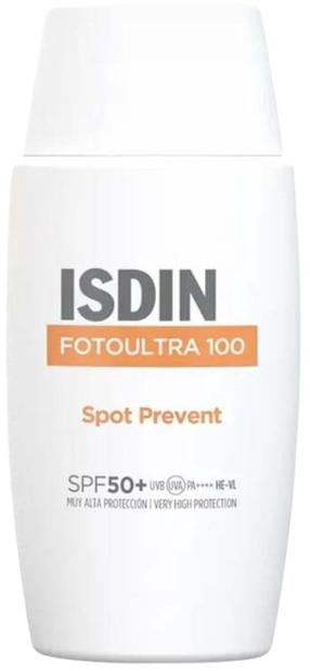 Средство для ухода за загаром для лица Isdin Fotoultra 100 Spot Prevent SPF50+, 50 мл