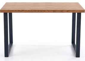 Stalas išskleidžiamas Horus, ąžuolo sp./juoda sp., 126 - 206 cm x 80 cm x 76 cm