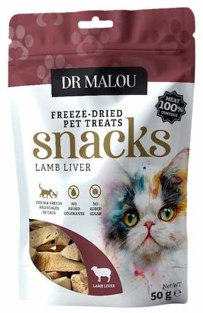 Лакомство для кошек Dr Malou Snacks Lamb Liver, баранина/печень, 0.050 кг