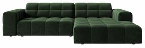 Kampinė sofa Cosmopolitan Design Chicago Venus 2940, žalio stiklo sp., dešininė, 167 x 234 cm x 78 cm