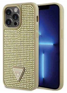 Telefona vāciņš Guess Rhinestone Triangle GUHCP14XHDGTPD, zelta krās., Apple