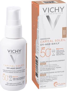 Средство для ухода за загаром для лица Vichy Capital Soleil UV-Age Daily Tinted SPF50, 40 мл