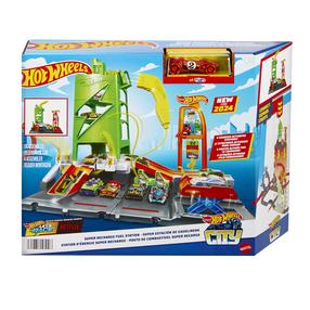 Žaislinių automobilių rinkinys Mattel Hot Wheels City Fuel Station HTN79, įvairių spalvų