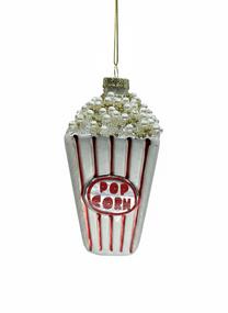 Eglutės žaisliukas Christmas Touch Pop Corn, balta sp./raudona sp., stiklas