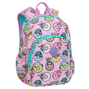 Mokyklinė kuprinė CoolPack Coolpack Toby Happy Donuts, rožinė sp./įvairių spalvų, 35 cm x 26 cm x 12 cm