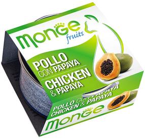 Šlapias kačių maistas Monge Fruits, vištiena/papaja, 0.08 kg