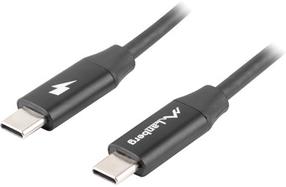 Кабель Lanberg USB-C - USB-C CA-CMCM-40CU-0005-BK USB-C, USB-C, 0.5 м, черный цв.