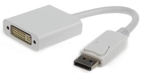 Adapteris Gembird DisplayPort - DVI DVI male, Display port female, 0.1 m, balta krās.