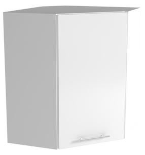 Kampinė pakabinama virtuvės spintelė Vento, balta, 60 cm x 30 cm x 72 cm