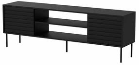 TV skapītis Cama Meble Cortina, melna krās., 40 cm x 180 cm x 60 cm