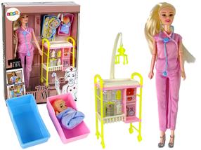 Leļļu komplekts Lean Toys My Dream Doctor's Life 15737, 30 cm, rozā krās.