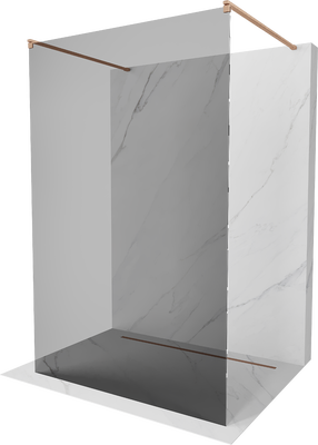 Dušo sienelė Mexen Kioto Walk-in, 110 cm x 200 cm, brushed copper sp./grūdintas