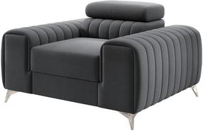 Krėslas Laurence Nube 6, pilka sp., 97 cm x 125 cm x 105 cm