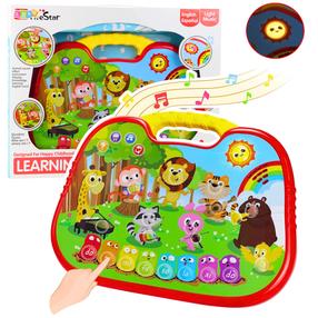 Interaktīva rotaļlieta, dzīvnieki Lean Toys Learning Fun, 26.5 cm, daudzkrāsaina