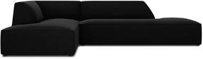 Kampinė sofa Micadoni Home Ruby Modular 4 Seats, juoda sp., kairinė, 273 x 180 cm x 69 cm