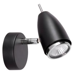 Šviestuvas sieninis Spot-Light Linda, GU10, 1 x 50 W, juoda sp./chromo sp. / juoda sp.