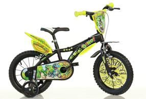 Vaikiškas dviratis, vaikų Dino Bikes Dinosaur 616L-DS, juoda sp./žalia sp., 10'', 16"