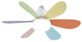 Griestu ventilators ar lampu CristalRecord Nikiya 85-970-30-666, 18 W, 1 gab., daudzkrāsaina