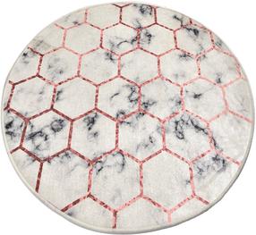Vannas istabas paklājs Foutastic Honeycumb 359CHL4133, daudzkrāsaina, 100 cm x 100 cm, Ø 100 cm