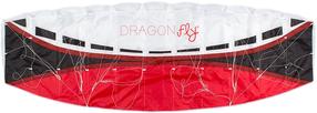 Aitvaras Dragon Fly Parachute Kite Santana 200, 200 cm x 75 cm, balta sp./juoda sp./raudona sp.