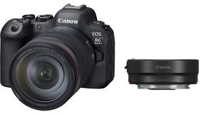 Системный фотоаппарат Canon EOS R6 Mark II + RF 24-105mm f/4L IS USM + Mount Adapter EF-EOS R, черный цв.