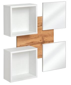 Sieninė lentyna ASM Easy Typ 07, ąžuolo sp./balta sp., 100 cm x 20 cm x 100 cm