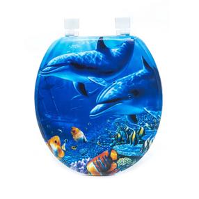 Unitazo dangtis Thema Lux S767, mėlyna sp., 44 cm x 36 cm