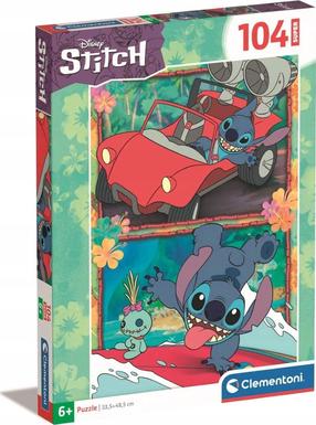 Dėlionė Clementoni Disney Stitch 27571, 48.5 cm x 33.5 cm, 104 vnt., įvairių spalvų