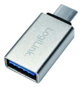 Adapter Logilink, USB 3.1 type C/USB 3.0 A female, hõbe v.
